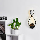 Modern infinity black led wall light – living room sconce