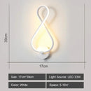 Modern infinity black led wall light – living room sconce