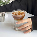 Modern insulated glass drink cup set kitchen juice tumbler