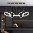 Modern interlocking crystal chandelier pendant light dining room