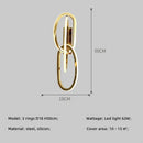 Modern interlocking oval gold wall sconce lighting fixture bedroom