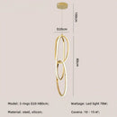 Modern interlocking oval gold wall sconce lighting fixture bedroom