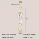 Modern interlocking oval gold wall sconce lighting fixture bedroom