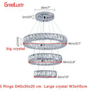 Modern interlocking ring crystal led chandelier living room light