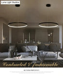 Modern interlocking ring led pendant lights for dining room