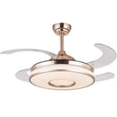 Modern invisible gold ceiling fan with light for living room