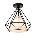Modern iron cage ceiling lamp kitchen geometric light fixture