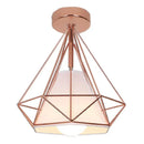 Modern iron cage ceiling lamp kitchen geometric light fixture