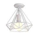 Modern iron cage ceiling lamp kitchen geometric light fixture