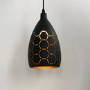 Modern iron cage pendant light – dining room patterned black lamp