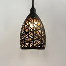 Modern iron cage pendant light – dining room patterned black lamp