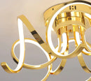 Modern iron crystal golden ring pendant light for bedroom