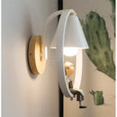 Modern iron led wall lamps with child figurine for bedroom