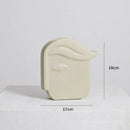Modern irregular ceramic vase trio living room ribbed decor