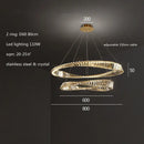 Modern irregular gold steel pendant light dining room dimmable crystal