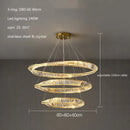 Modern irregular gold steel pendant light dining room dimmable crystal