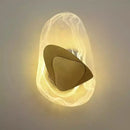 Modern irregular graphic wall light bedroom frosted glass sconce