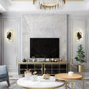 Modern irregular graphic wall light bedroom frosted glass sconce