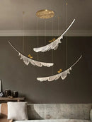 Modern italian copper chandelier gold bird pendant light dining room