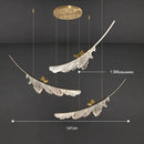Modern italian copper chandelier gold bird pendant light dining room