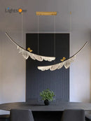 Modern italian copper chandelier gold bird pendant light dining room