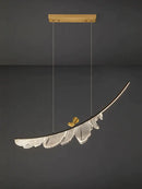 Modern italian copper chandelier gold bird pendant light dining room