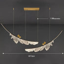Modern italian copper chandelier gold bird pendant light dining room