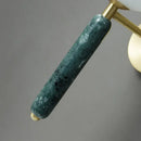 Modern italian green marble wall lamp bedroom glass globe sconce