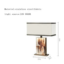 Modern italian luxury metallic table lamp bedroom beige & black
