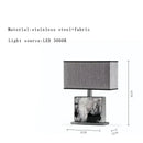 Modern italian luxury metallic table lamp bedroom beige & black
