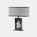 Modern italian luxury metallic table lamp bedroom beige & black