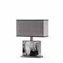 Modern italian luxury metallic table lamp bedroom beige & black