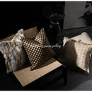 Modern ivory tawny rabbit fur pillow covers living room decor