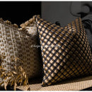 Modern ivory tawny rabbit fur pillow covers living room decor
