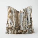 Modern ivory tawny rabbit fur pillow covers living room decor