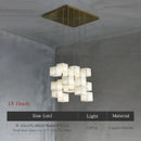 Modern jade design spiral alabaster chandelier living room light
