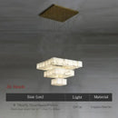 Modern jade design spiral alabaster chandelier living room light