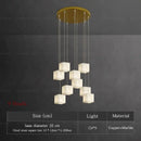 Modern jade design spiral alabaster chandelier living room light