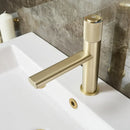 Modern knurled gold single handle bathroom faucet mixer