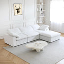 Modern L Shape Cloud Sofa Comfortable Convertible Sectional Couch