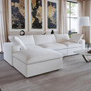 Modern L Shape Cloud Sofa Comfortable Convertible Sectional Couch