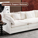 Modern L Shaped Cloud Sofa with Ottoman for Comfort
