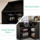 Velmor Modern L-Shaped Reception Desk With Storage Shelves (SAK81036)