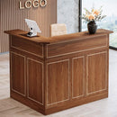 Velmor Modern L-Shaped Reception Desk With Storage Shelves (SAK81036)