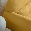 Modern Lambs Wool Fabric Loveseat for Living Room