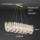 Modern layered clear glass and gold ceiling chandelier living room