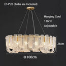 Modern layered clear glass and gold ceiling chandelier living room