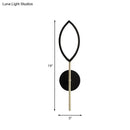 DecorBites™ Modern Leaf-Shaped Metallic Wall Sconce - Black/Gold Finish - LED Wall Light for Living Room