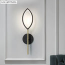 Black Gold Leaf Wall Light