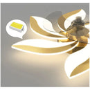 Modern leaf black & white ceiling fan with remote control bedroom